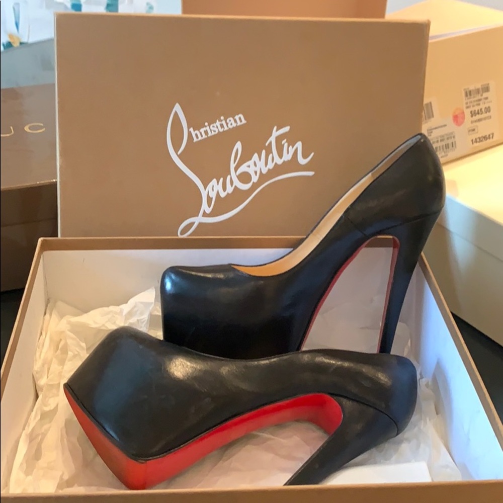 Christian Louboutin Daffodil platform stilettos. Size 37.5